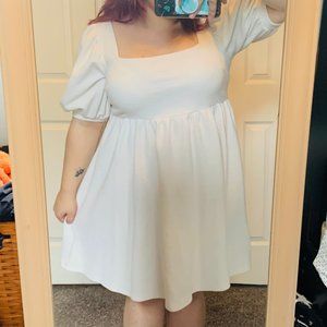 Women's white babydoll dress